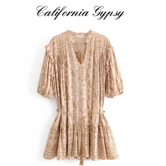 Safari Boho Mini Dress - Picture 2 of 16